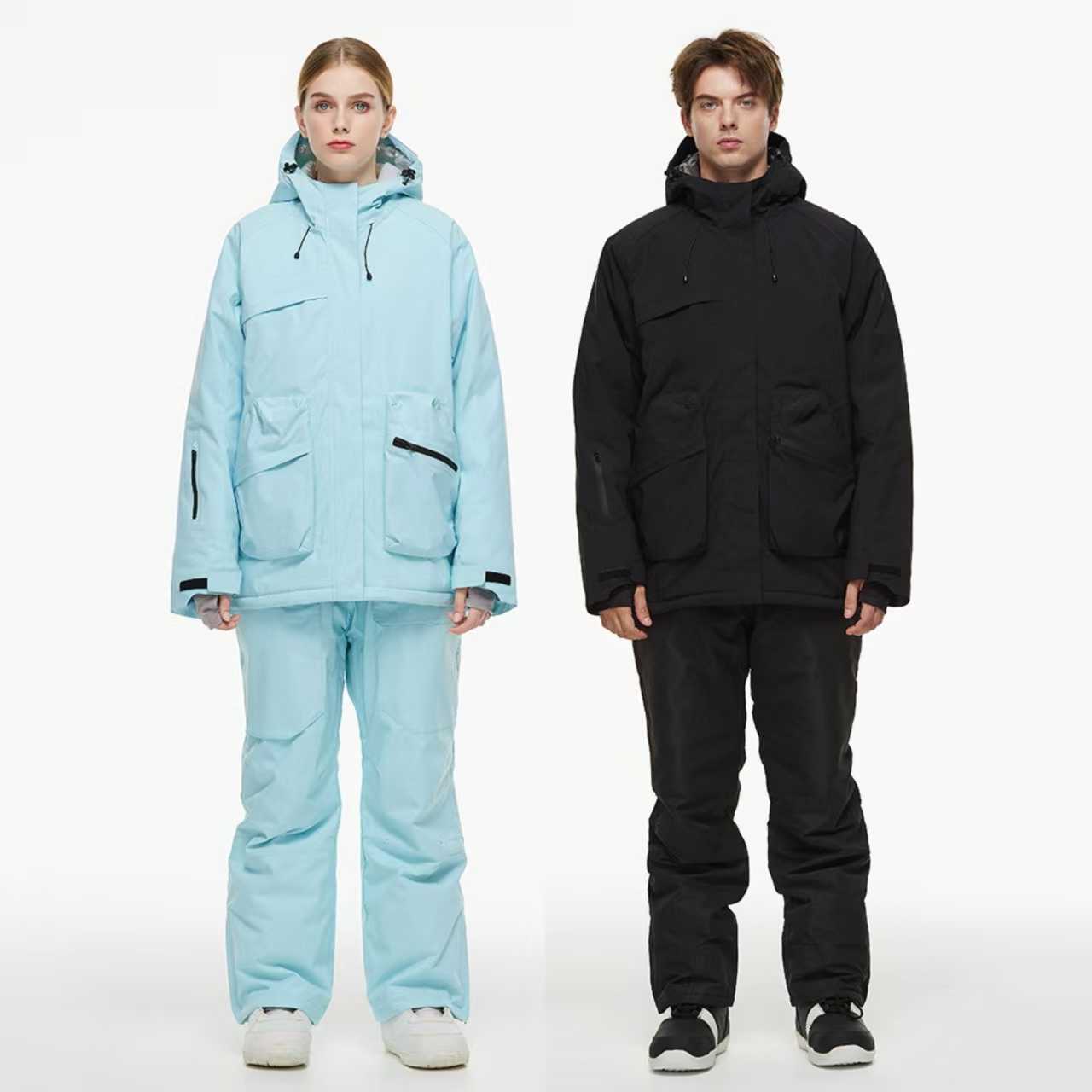 Clothes New Men Women Snow Winter Windproof Waterproof Warm Ski Suit for Couple Snowboarding Suit Jacket Pants Set Plus Size L260828