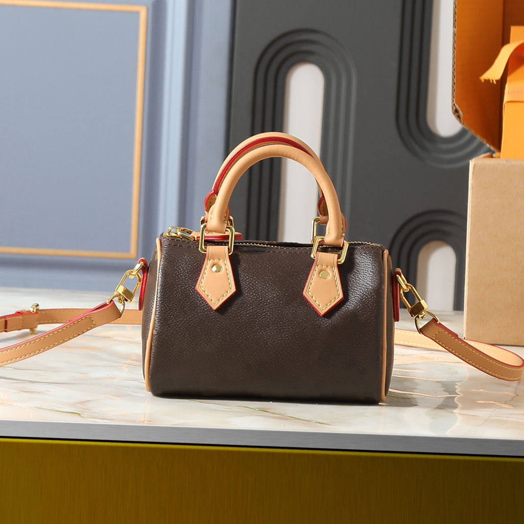 Mini Nano Pillow 16CM Designer Women Shoulder Bag Classic Pillow Ladies Crossbody Bag Coated Canvas with Leather Trim Top quality Luxury Embossed Bo