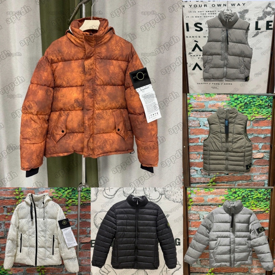 Men stone puffer Coats Windbreaker Spring Autumn Winter Sport jacket womens Outdoor Streetwear Fashion coat
