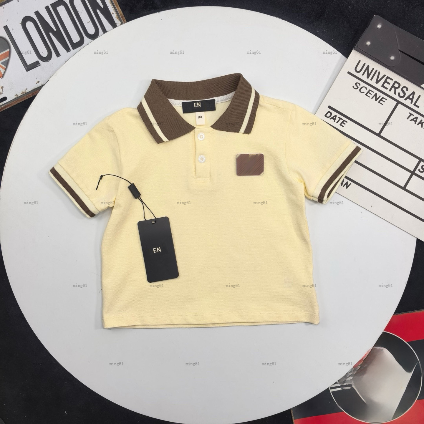 Brand Short sleeve Polo shirt Metal letters baby lapel tee kids designer clothes child tshirt Summer boys girls T-shirts A235X07N056