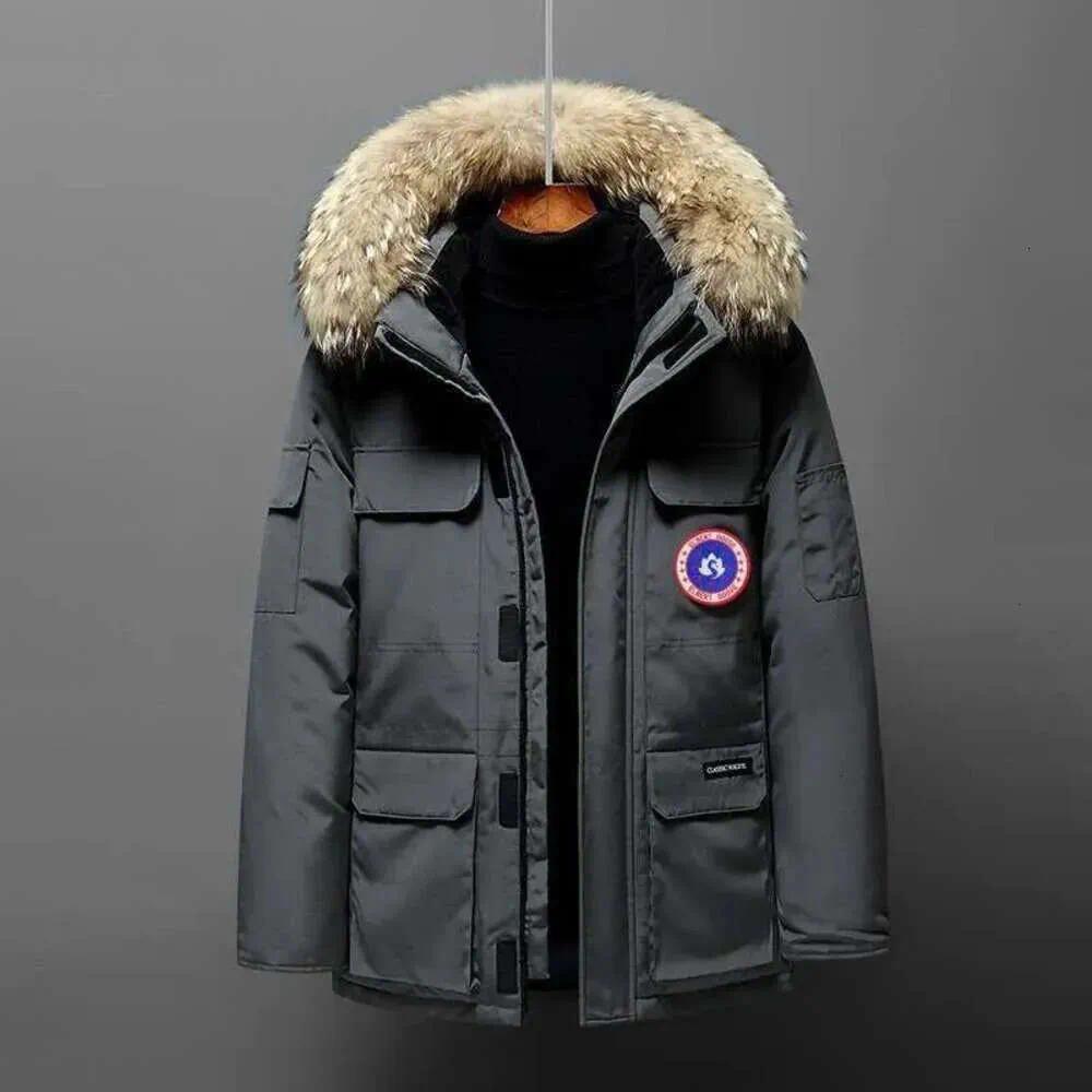 Jacket Goosse Jacket Winter Down Coats Designer Winter Warm Wolf Fur Hood Parka Pocket Windbreaker Down Coat Womens Doudoune Puffer Down Jacket 898