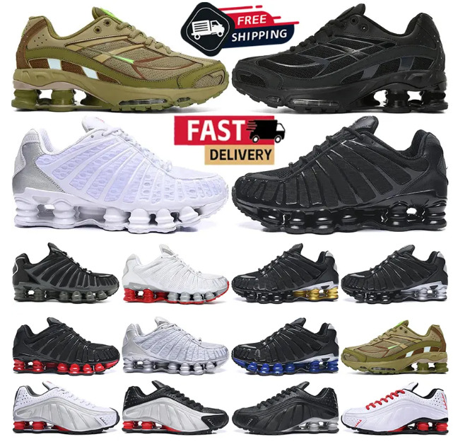 Hommes Femmes Shox TL Chaussures de course Baskets de créateurs Hommes Formateurs Blanc Noir Or Gris Respirant Athlétique Sports de plein air Sne