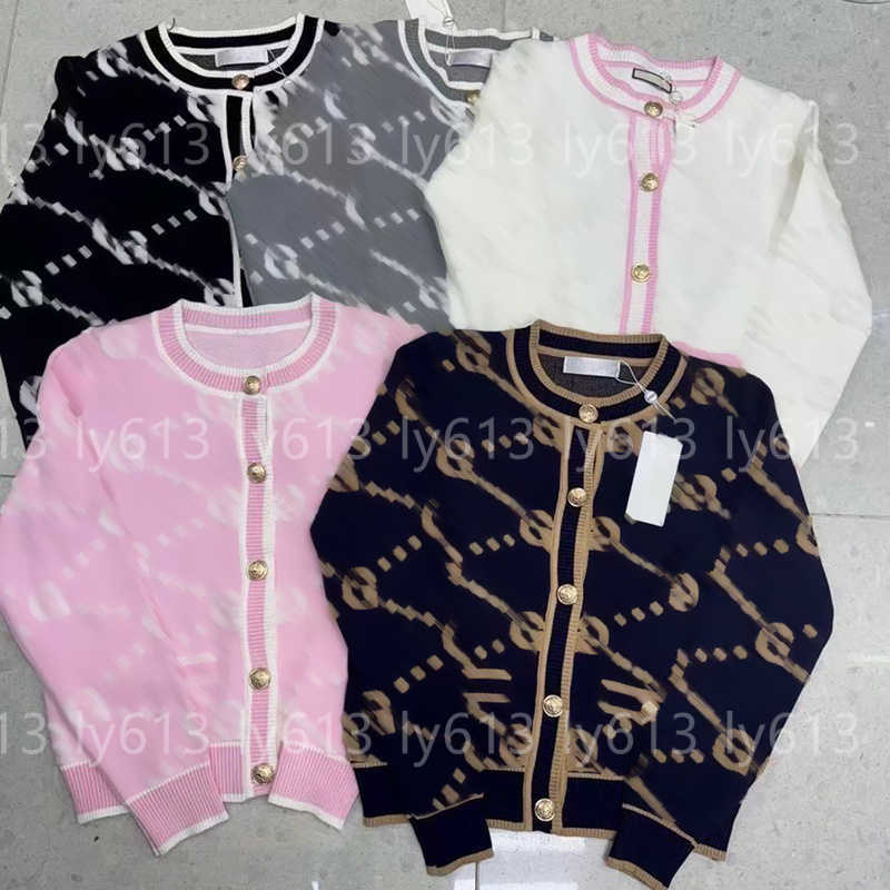 pull femme cardigan designer sweater women luxury Gold-Tone Buttons Sweet Style Knitwear Spring Autumn Daily Party Wear S-2XL