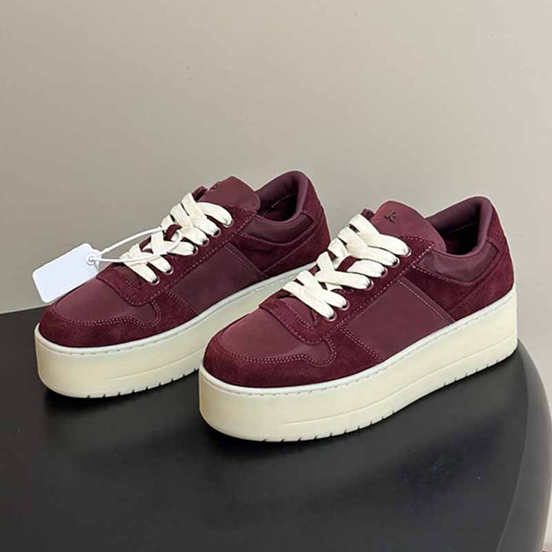Ladies Downtown Bold ReNylon suede sneakers chunky soles nylon suede gives Leather lining Classic design decorates upper shoe Womens retro thick sol