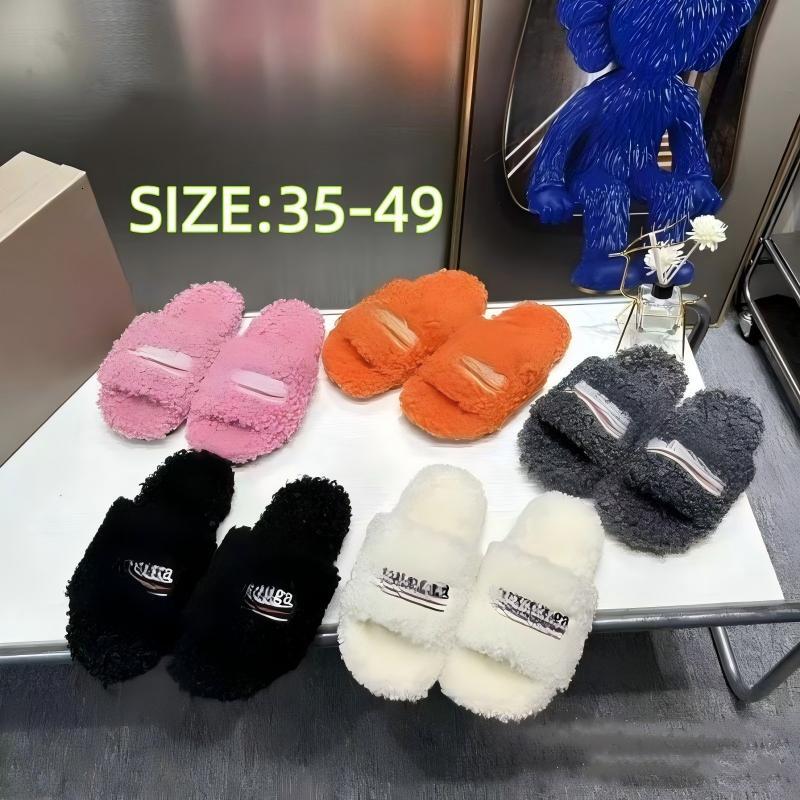 Designer Paris Furry Style Women Winter Moccasin Slippers Ethnic Embroidery Trim Faux Fur Lined Slip On Closed Toe House Outdoor Warm Slides Multi C