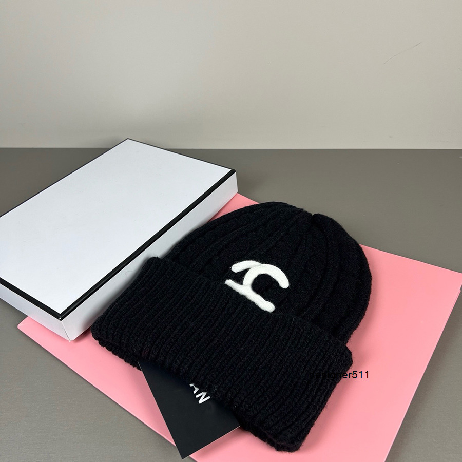 Beanie/Skull Caps designer beanie for women hat winter wool knitted fried dough twists letter smallclassic man hats warm casual simple styles solid