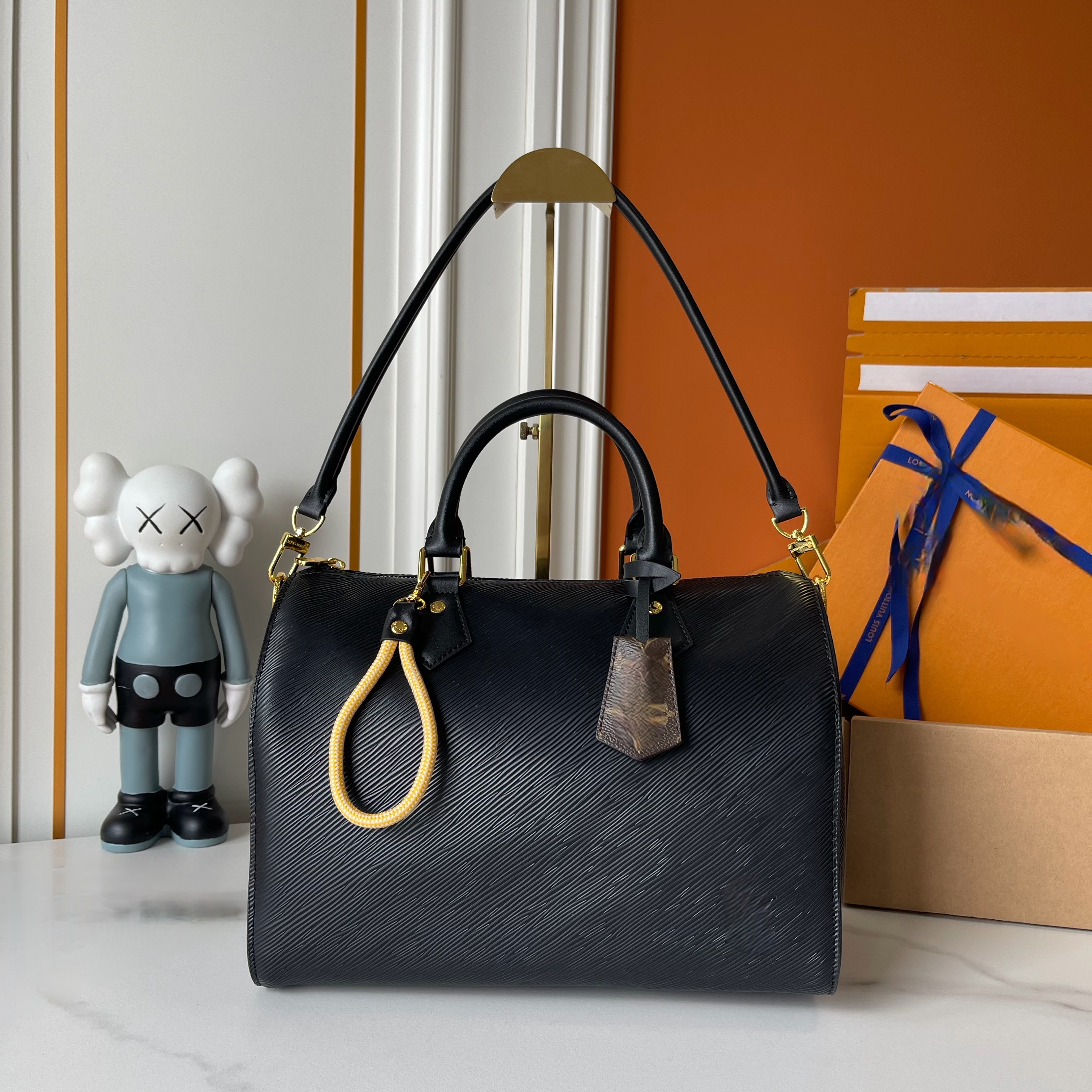 Luxury Designer Epi Leather Boston Bag Women Double Handle Tote Zipper Shoulder Handbag Fashion Barrel Purse Metal Hardware 2026