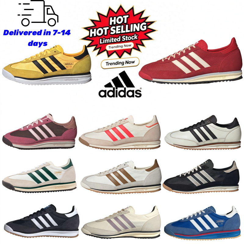 Free shipping Designer shoes adidas originals SL 72 RS versatile trendy non-slip low-top casual lifestyle shoes Running Shoes, Sneakers, Men and Wom