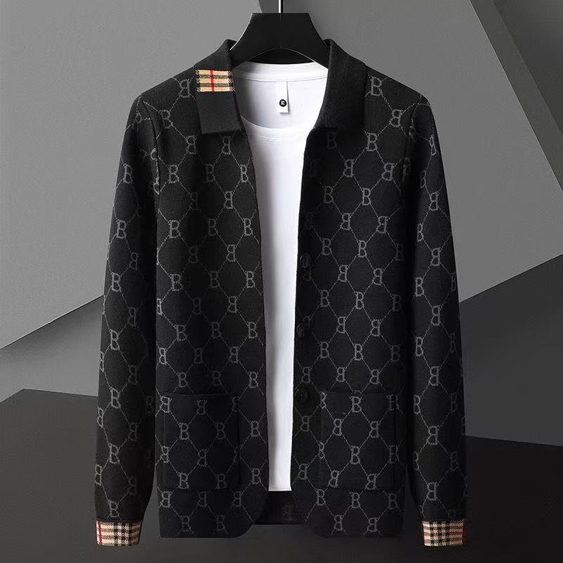 Men's cardigan sweater, new autumn jacket loose-fitting knitted sweater Korean-style college style888
