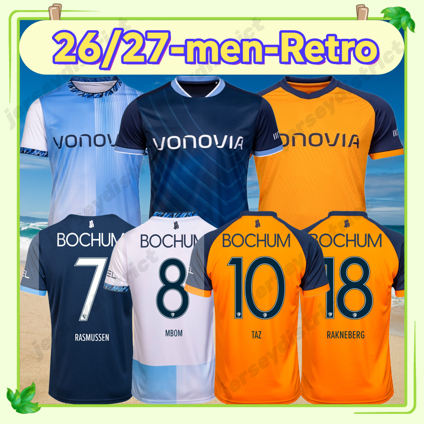 26 27 VfL Bochum soccer jerseys 2026 2027 football shirtWOSZ KUNTZ MIYOSHI TAZ HOFMANN HOLTMANN OLSEN PANNEWIG HANSLIK Retro classic 1997 1998 1999