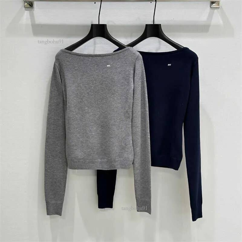 Designer Sweatshirt Women Classic Logo Slash Neck Long Sleeve Sweatshirts High Quality Spring Autumn Women Loose Fit Fashion Pullovers Size S-L