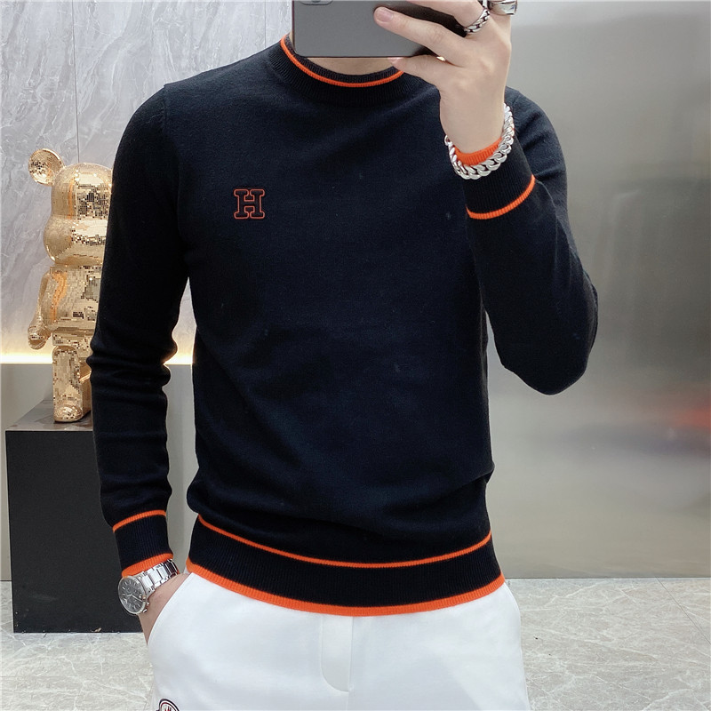 2026 designer Men's Sweaters Letter Embroidered Slim Fit Wool Sweater Crewneck Long Sleeve Casual Knit Top for Winter