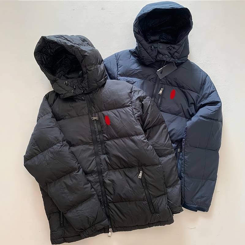 Gorham RL Puffer Jackets Designer Polowalk Down jacket Small Spurs Letters Coats mens Winter coats Small Spurs Embroidered Half-Necked Hooded Zipper