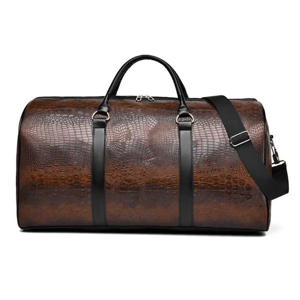 Designer Bag odile-Textured Travel Duffel PU Leather Vai Lage Large Durable Business Trip Handbag Men Wen J260829