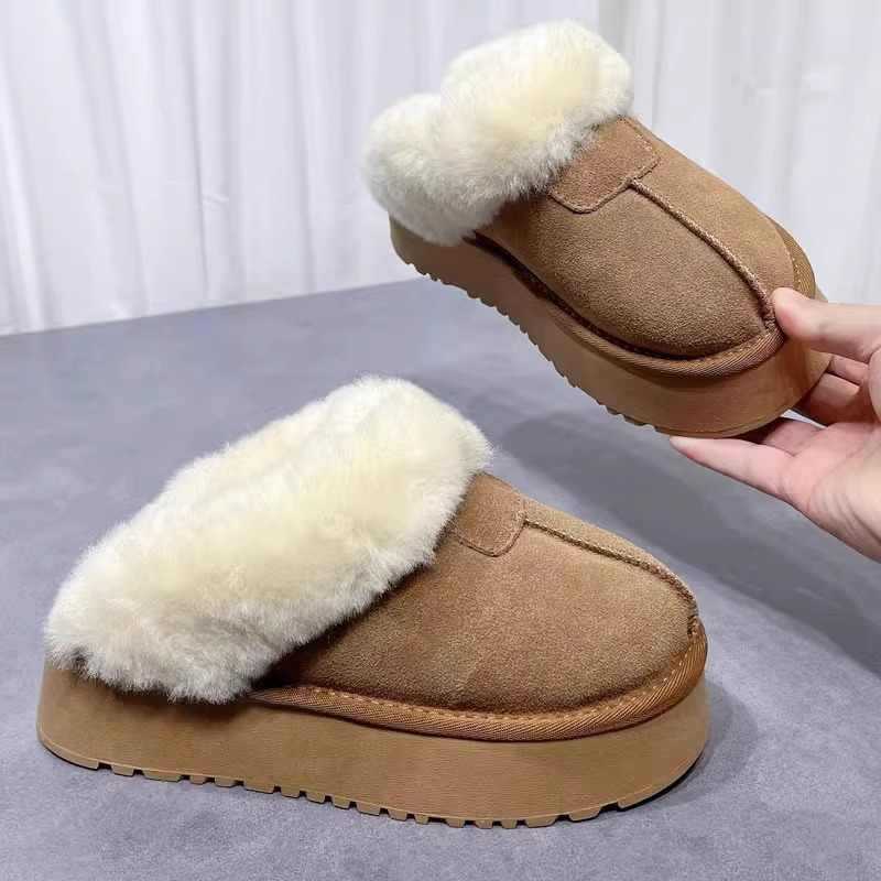 Free Shipping Worldwide luxury Designer Hairy slippers for women wearing thick soled toe half slippers 2026 new