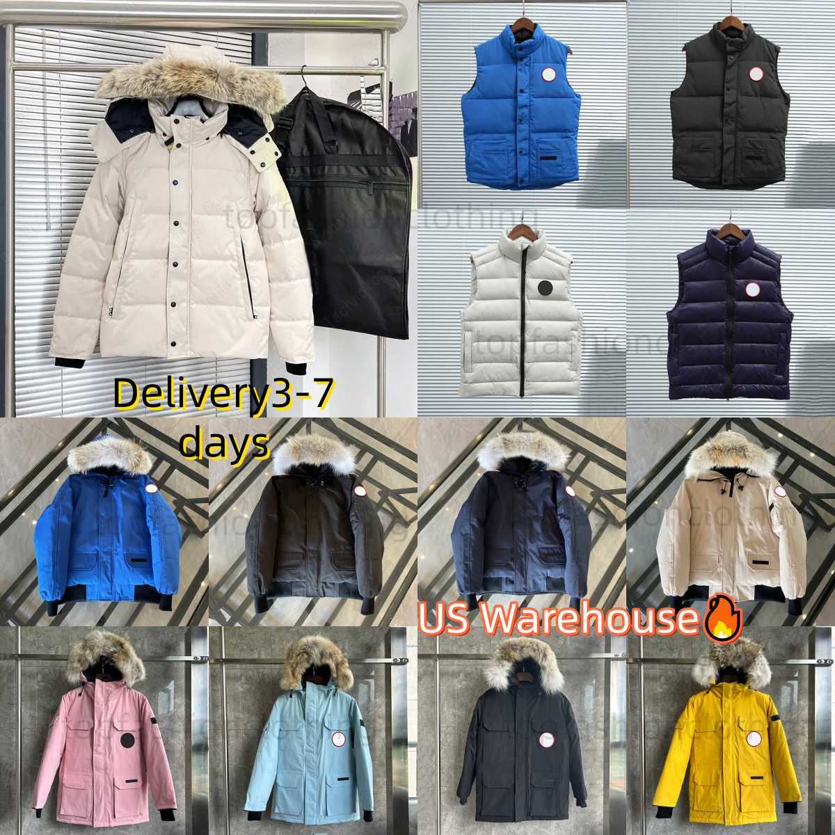 Manteau Jacket Coat Fourrure Hiver Badge Designer mens Winter Jacket Wolf Fur Hooded high quality doudoune canada Jacket Wyndham Parka Homme Warm Ou