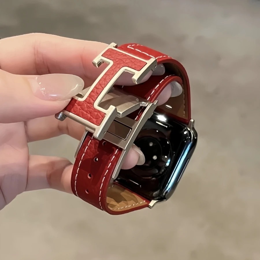 2026 New Designer Leather Band For Apple Watch Magnetic Buckle Strap Fashion Women Luxury perfume Wristband Smartwatch Accessories cologne Gift 21