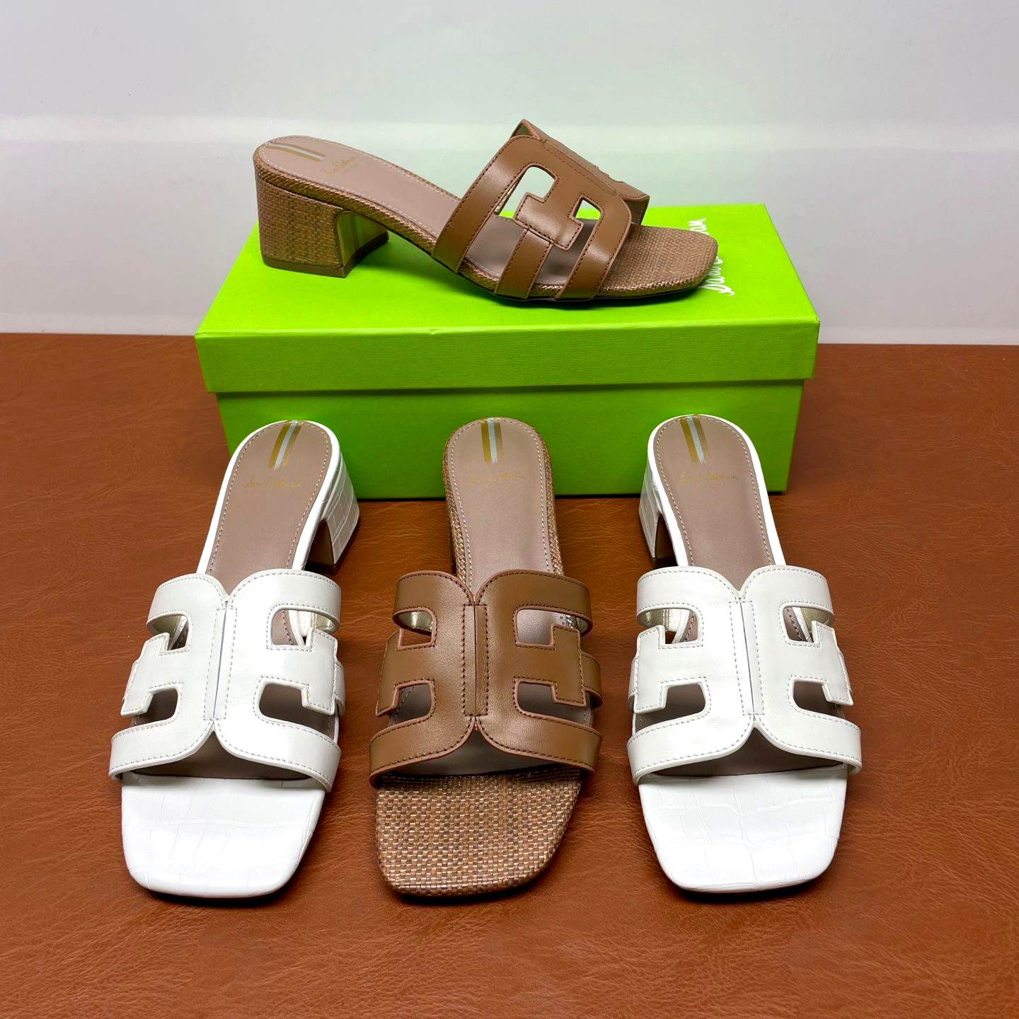 Croc Leather slippers Beach pool Retro Wedge Home slide Top quality casual shoe Sam Edelman Sandal Summer heel luxury Designer high heeled womens Fl