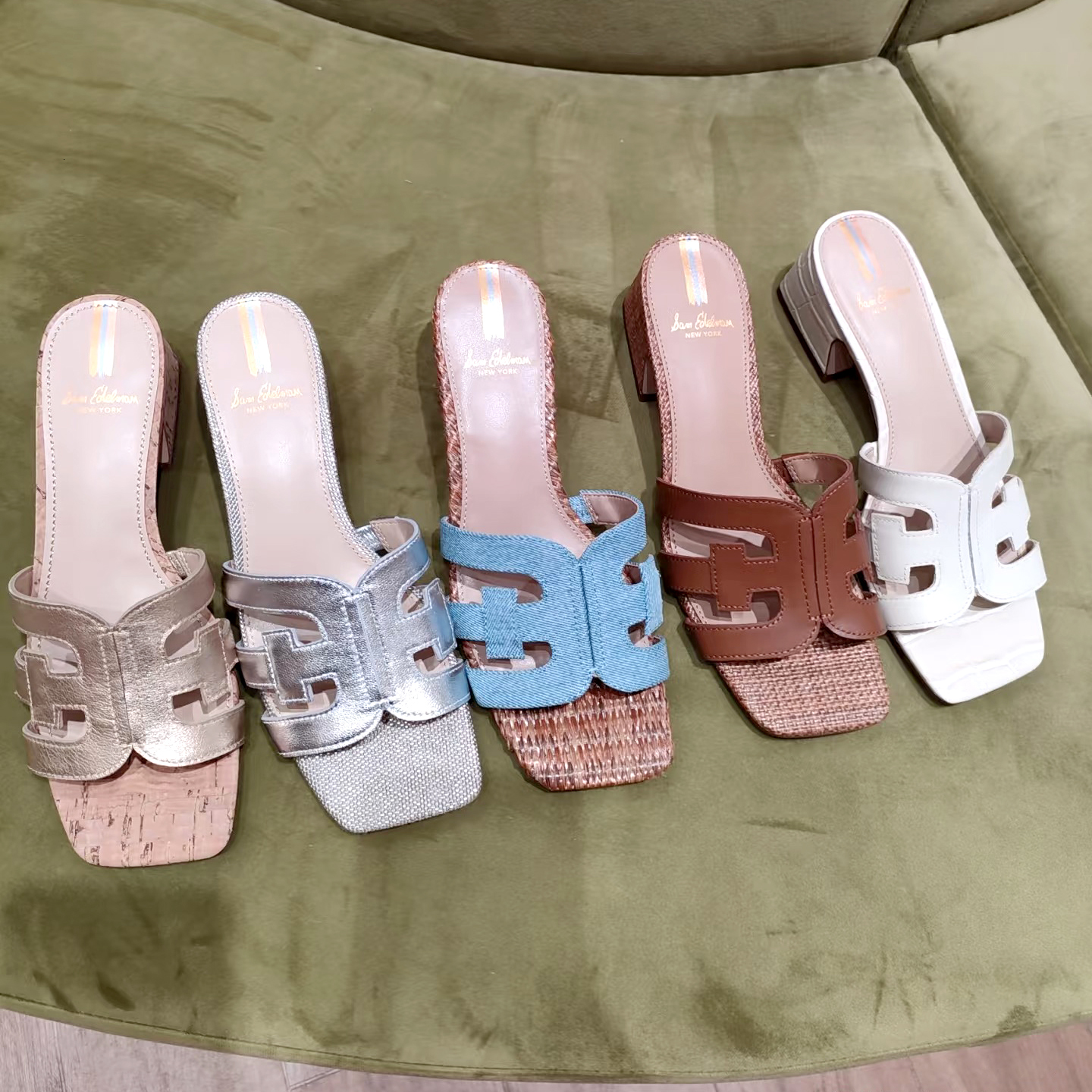 Summer Wedge heel Designer Sandals Classis Sam Edelman slippers 10a luxury Home Beach pool Croc Leather Flip flop women platform high heeled shoes b