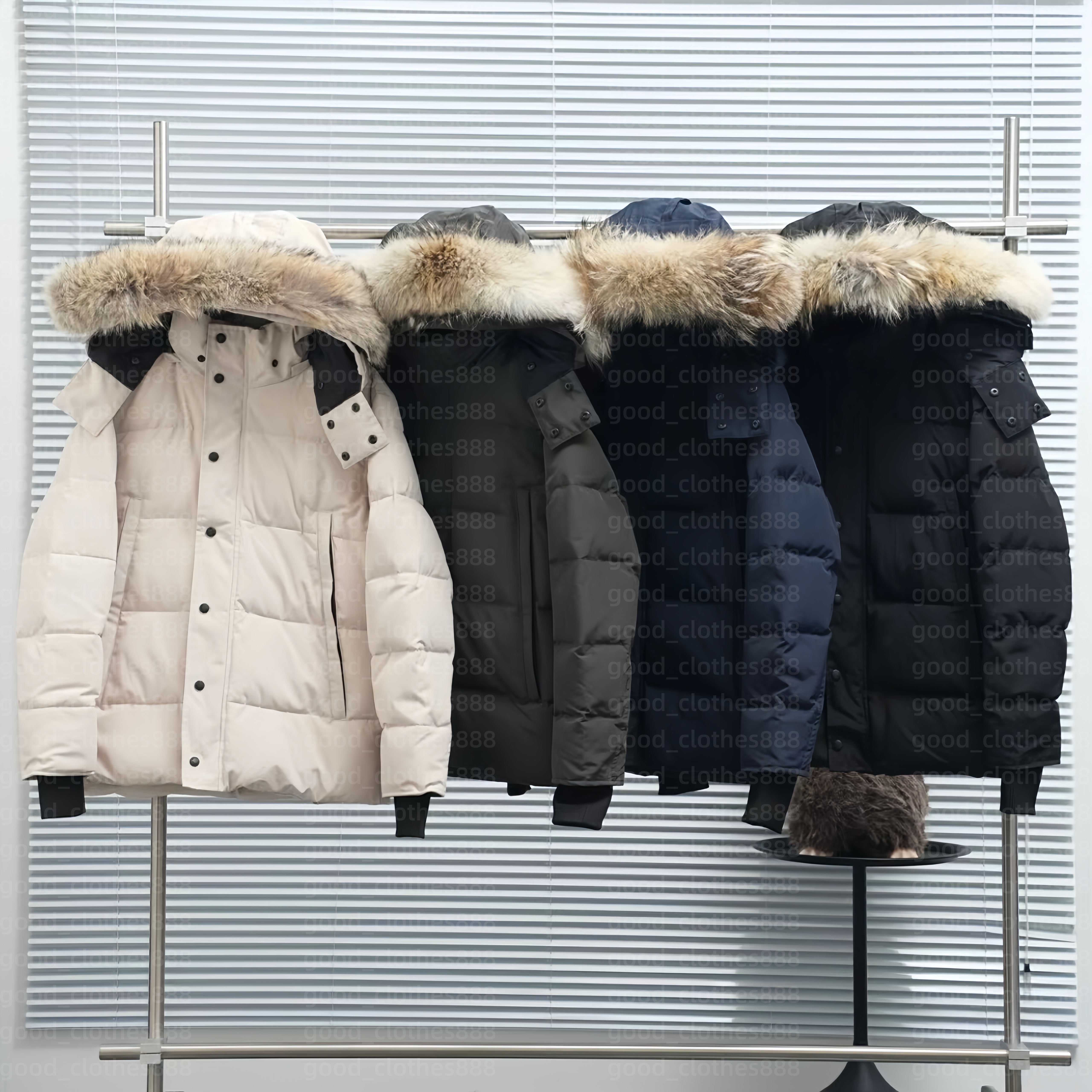 Doudoune Puffer Jacket Designer Wyndham Goose Mens Winter Warm Windproof Luxury Womens Down Jacket Fashion Hoody Coats XS-2XL