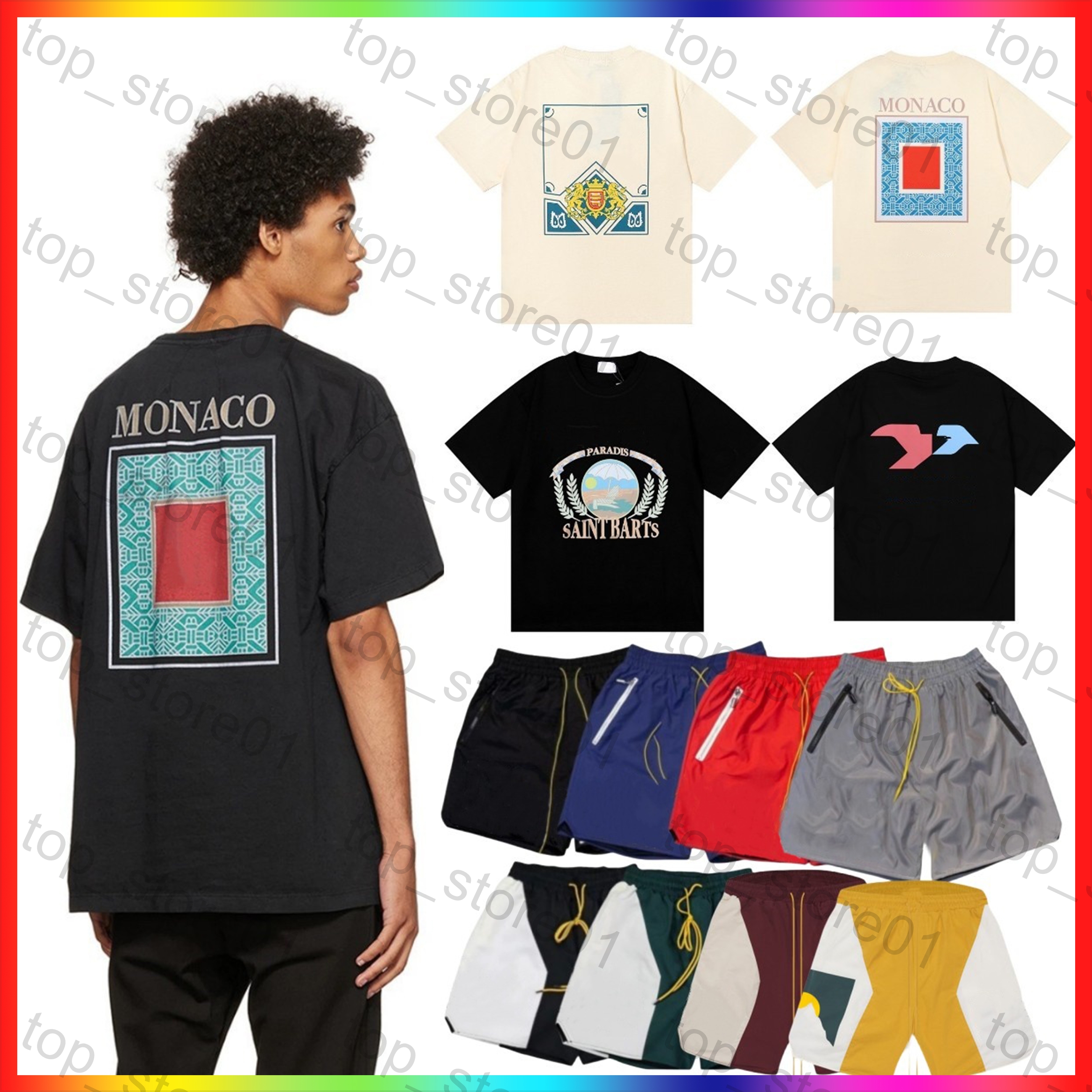 2026 Designer T Shirts Men's Shorts Summer graphic tee shirt Fashion Beach Pants Men T Shirts rhudement shirt Street Wear Red Blue Black Purple
