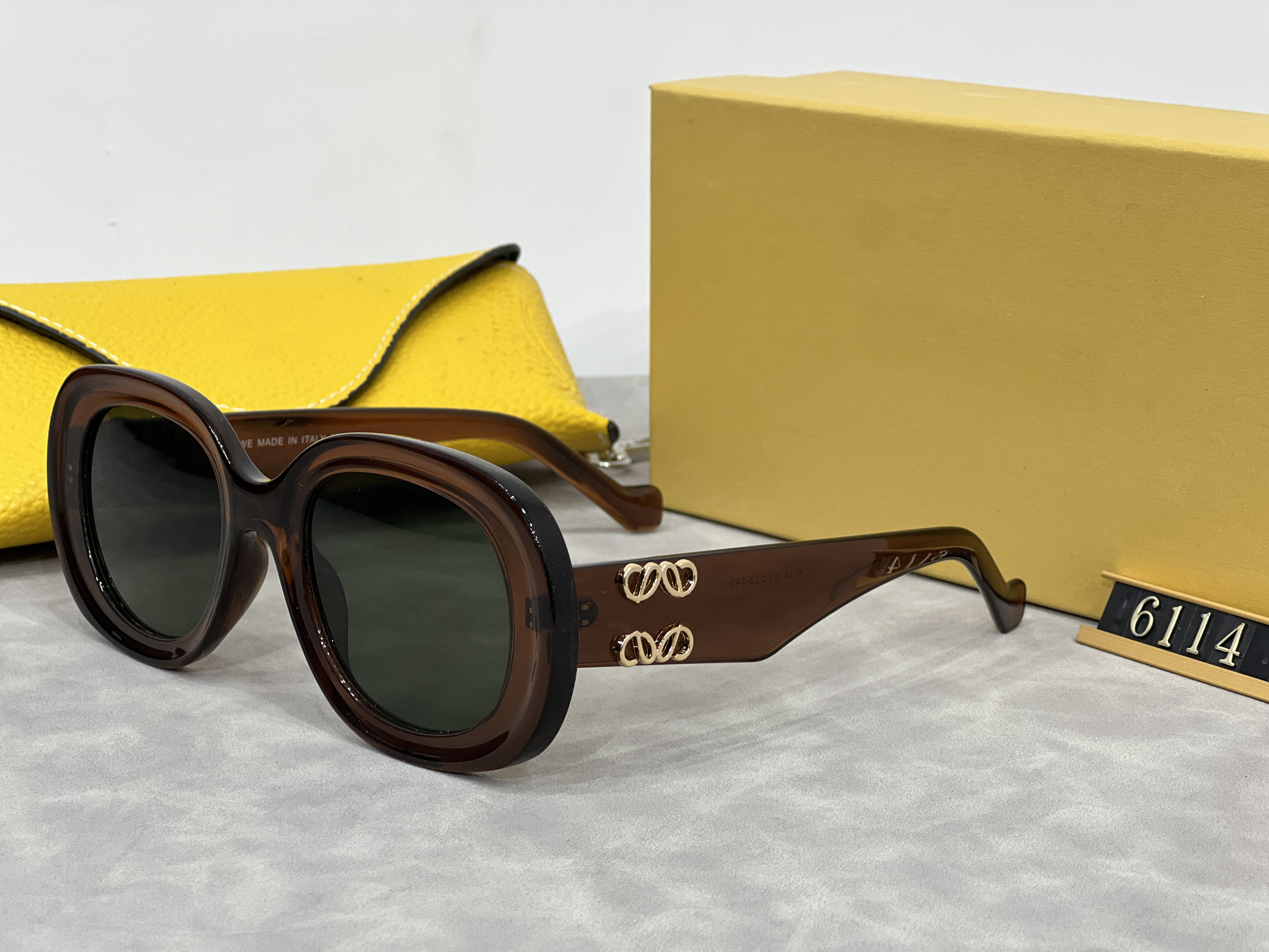 Designer sunglasses for men and women luxurious classic fashionable UV resistant UV400 sunscreen outdoor leisure driving fishing belt original box 6