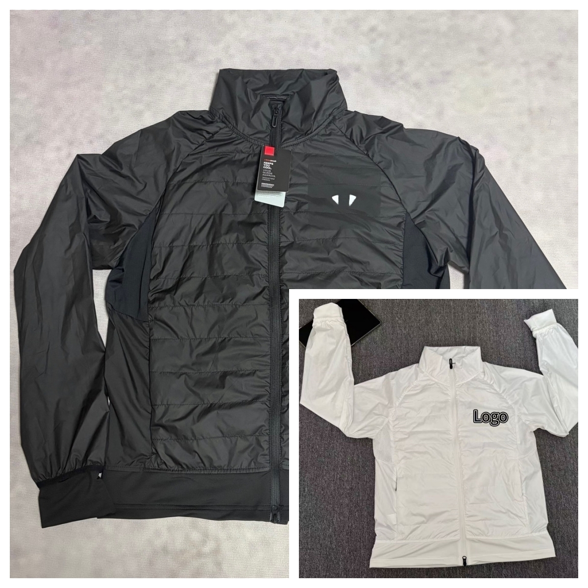 Veste bouffante pour hommes sous les manteaux de gym réfléchissants ski randonnée parkas imperméable coupe-vent coupe-vent sweat-shirt de course