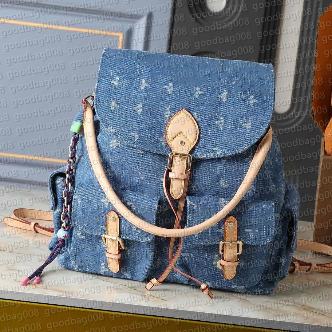 Designer Bags Denim Rendez-Vous Men Backpack Montsouris Cargo Travel Bag Women Luxurys Backpack Totes Fashion Handbag Wallets Bag Unisex Purse Messe