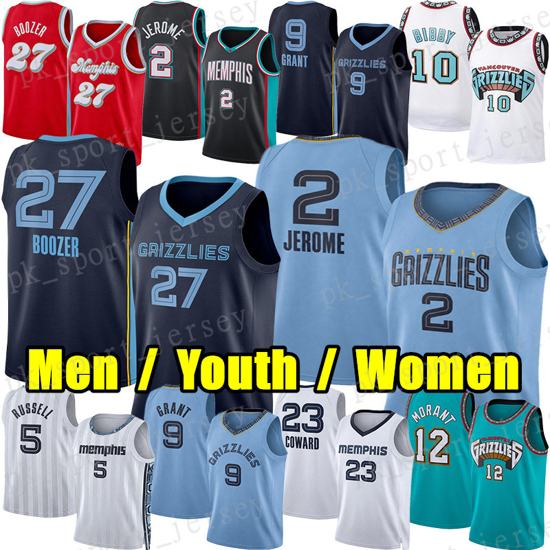 Maillot de basket-ball Memphis Grizzle 2026 Cameron Boozer Ty Jerome Jerami Grant Cedric Coward D'Angelo Russell Ja Morant Mike Bibby Shareef Mai