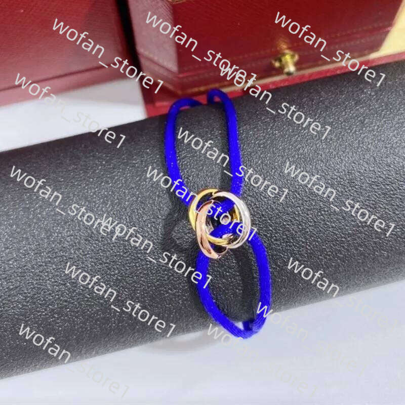 Designer For Womens Fashion Bracelet Mens 316L Stainless Steel Trinity Ring String Bracelet Three Rings Hand Strap Couple Bracelets 609