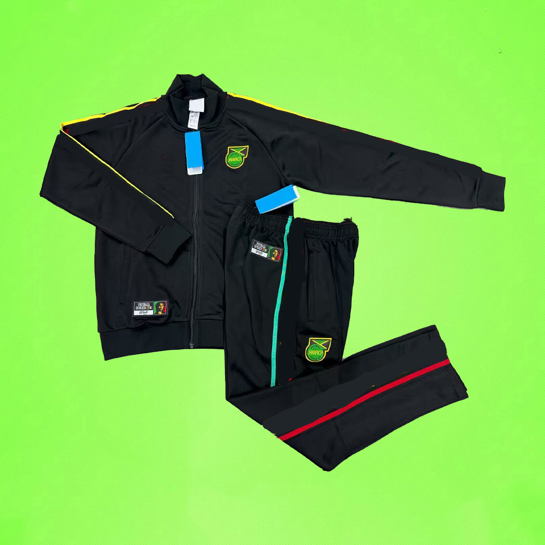 New + Retro Jamaica 2026 soccer tracksuits long sleeve coat football shirt EARLE WHITMORE jerseys windbreaker Two-sided suit kit zipper jacket pants