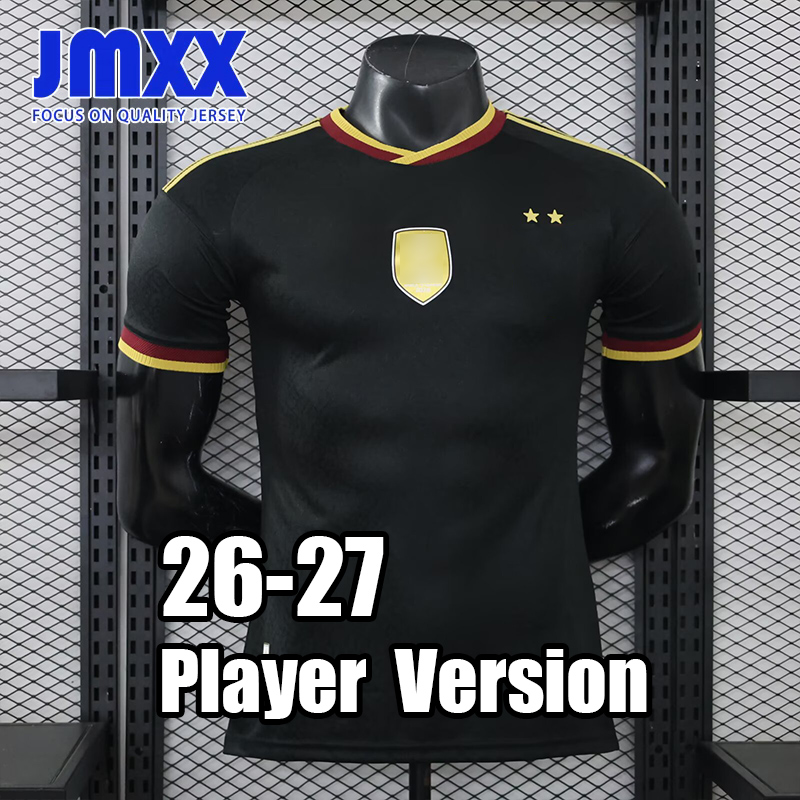 JMXX Player Version 26 27 Spanish Third Soccer Jersey Two Stars Black Pre Match Training Styles Mens Jerseys Man Football Shirt 2026 2027