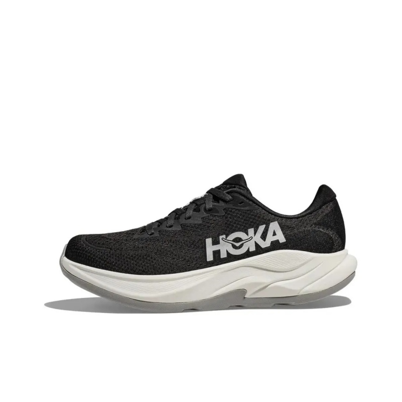 HOKA ONE ONE RINCON 4 Non-Slip Wear-Resistant Low Top Running Shoes Shock Absorbing Daily Outdoor Sports Sneakers For Men Black White