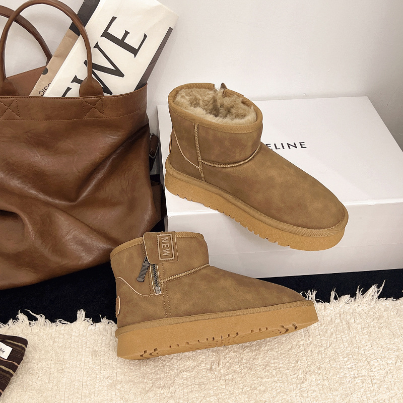 Free Shipping Worldwide luxury Designer 2026 Winter Snow Boots Womens Short Tube Snow Cotton with Thick Velvet for Snow Protection hot