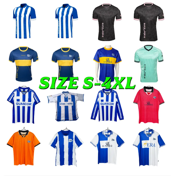 26 27 Deportivo Alaves soccer jersey 2026 2027 A.SOLA LOPEZ GURIDI A.SEDLAR ENRIQUE GORSOSABEL 1998 1999 2000 2001 2002 2003 2004 2011 retro Foot