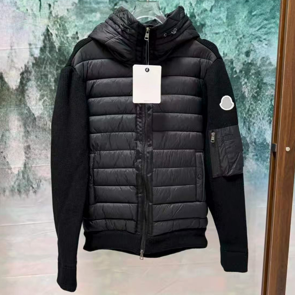 Luxury Embroidery Mens Puffer Jackets Down Parkas Down Jackets Mans Jackets Down Coats Quality Winter Outwear Overcoat Thick Warm Hooded Windbreaker