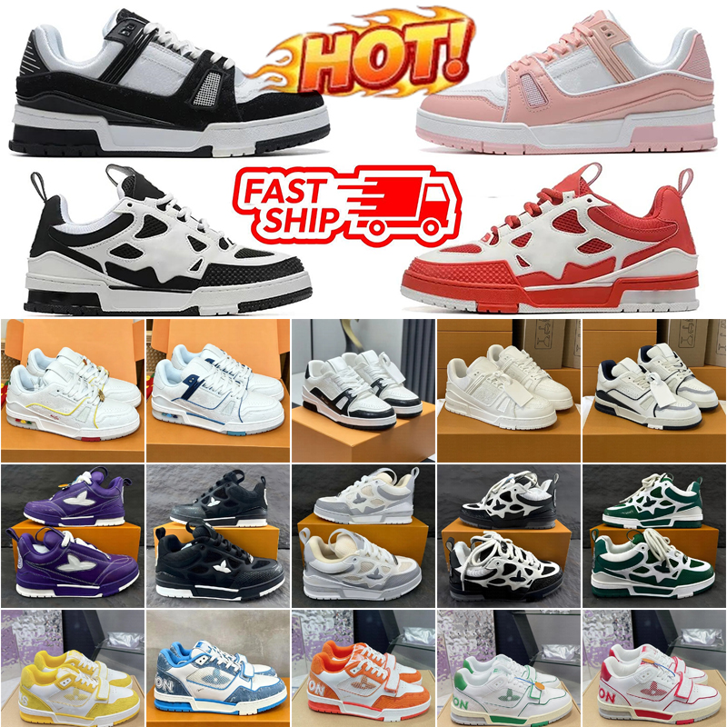 Luxury Designer Skate lvies Softs Sneakers Shoes Chaussure Schuhe For Mens Womens Scarpe Classic Flower Platform Trainers Zapato Runner Shoes With B