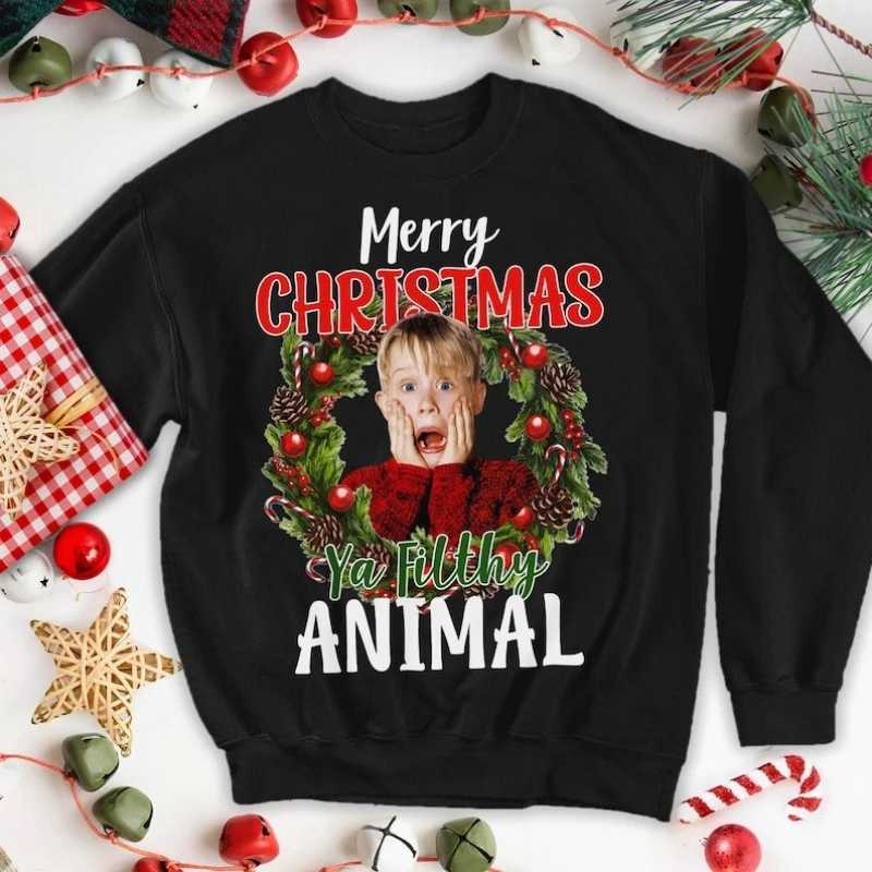 Home Alone Movie Funny Christmas Ugly Home Alone Kevin Girl Friend autumn and winter Sweatshirt Long Sleeve thermal hoodie X260829