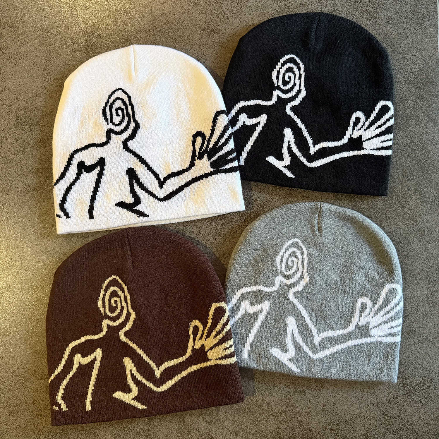 Automne et hiver design personnalisé jacquard tricoté pour les randonneurs unisexe chaud niche rue bonnet pull chapeau T260829