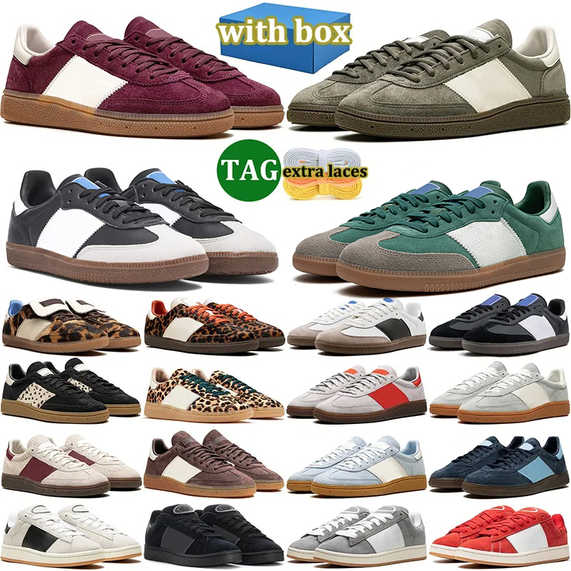 with box free shipping designer sambajanes casual shoes men women vintage trainers outdoor classic sneakers comfort streetwear shoe grey black maroo