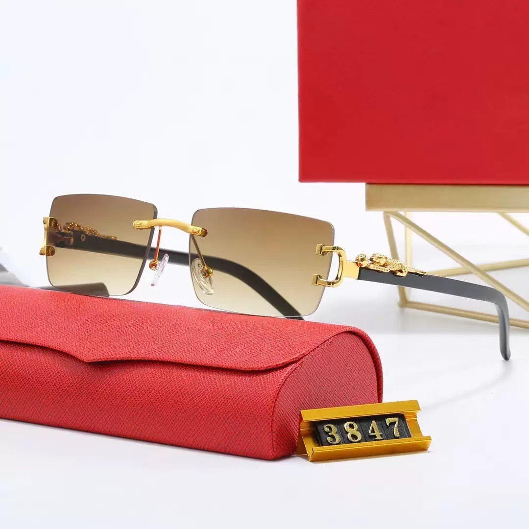 Mens Designer Sunglasses Outdoor Shades Fashion Classic Lady Sun glasses for Women Luxury Eyewear Mix Color Optional Triangular signature with box c