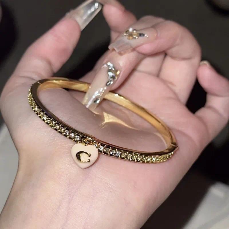 letters bangle luxury jewelry bracelet designer for women lover couple bangle bracelet unisex retro open size gold silver bangles bracelets jewelry