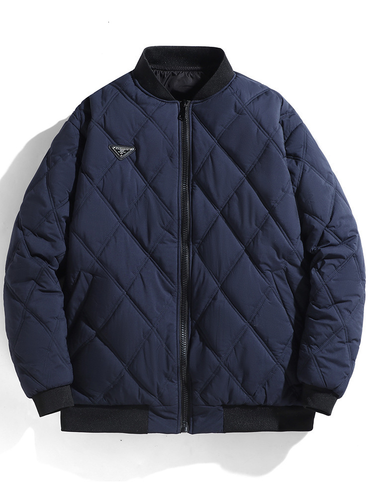 Luxury Brand Designer Clothes Vintage Baseball Men, Winter Quilted Cotton Coat, Loose-Fitting American Style Couple's Casual Jacket With Stand-