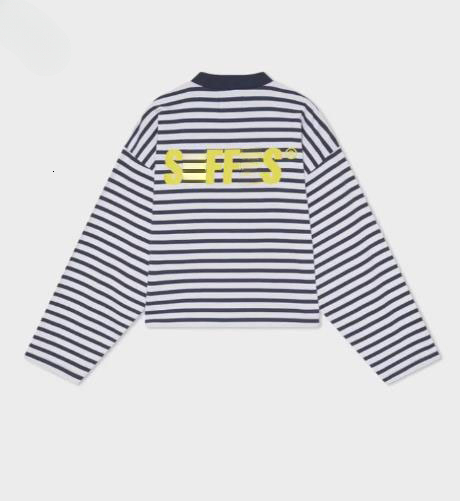 Scuffer Long Sleeve Top Unisex Vintage Washed Striped Scuff Letter Embroidery Soft Tech Fleece Oversize Hip Hop Couple Outdoor Casual Sweat Shirts B