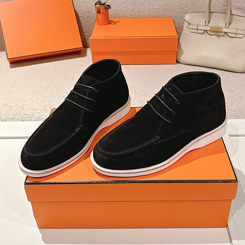 Chaussures derby moyennes en daim noir pour hommes, tenue de tous les jours, mocassins polyvalents et décontractés, design classique en cuir tres