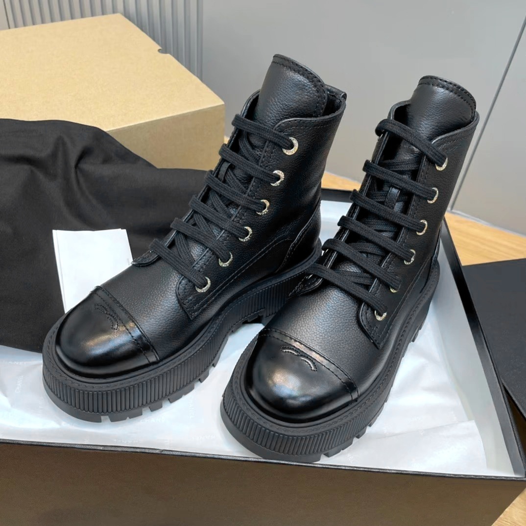 Channelle Martin Boots dress Roman 2026ss New Designer boot Fashion high top women travel platform booties Ankle luxury Knee Lace up Motorcycle Boot