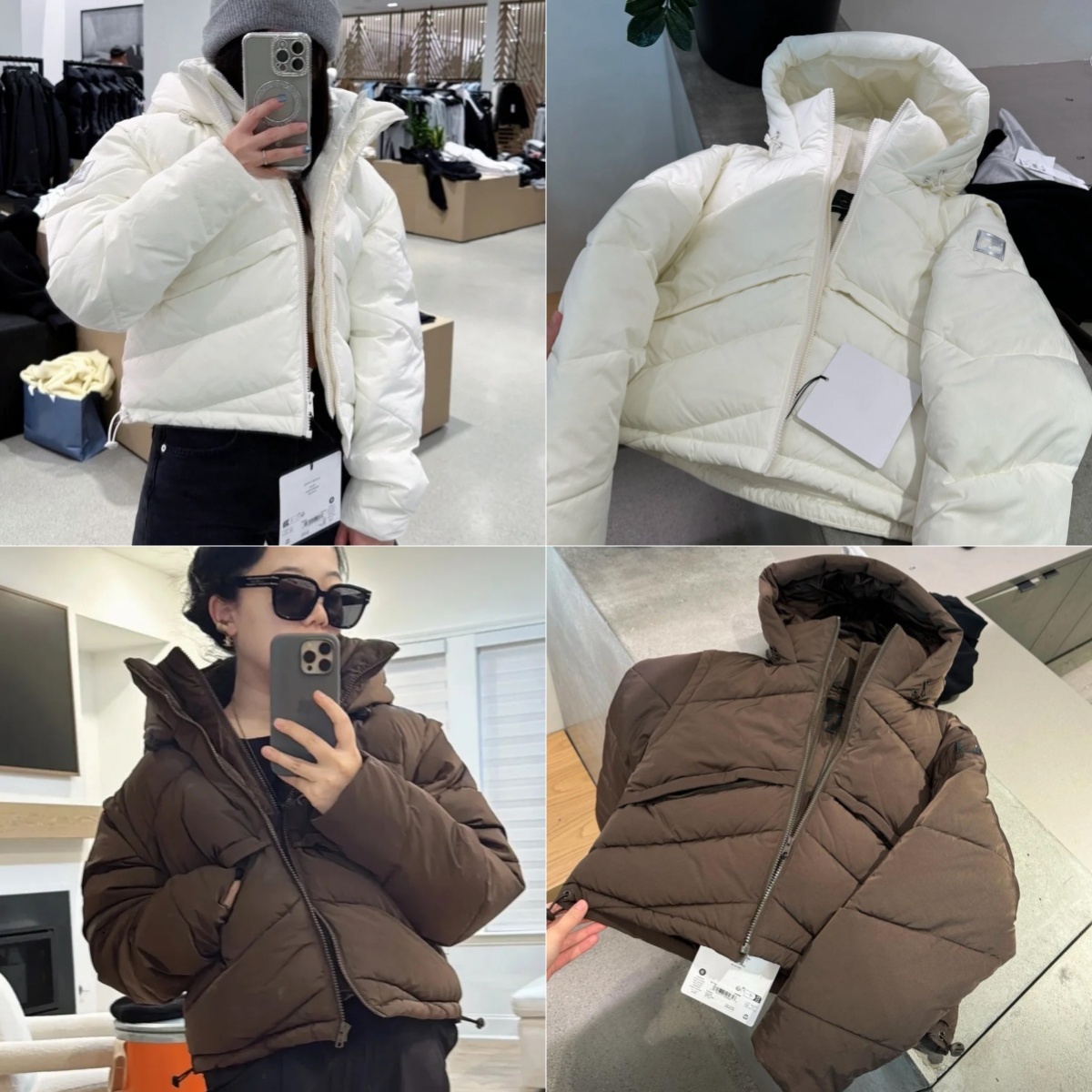 Designer Women's Puffer Yoga jackets Winter Thickened Stand Up Collar Gold Rush Cropped Hooded Down Jackets Waist Defining Short Length Sports