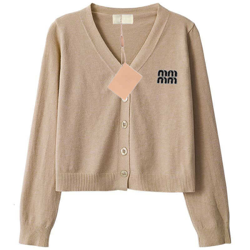 Women's Knits & Tees designer New Spring and Autumn Knitted Cardigan for Women Short Long-Sleeve V-Neck Top Thin Sweater Coat tops WCUA