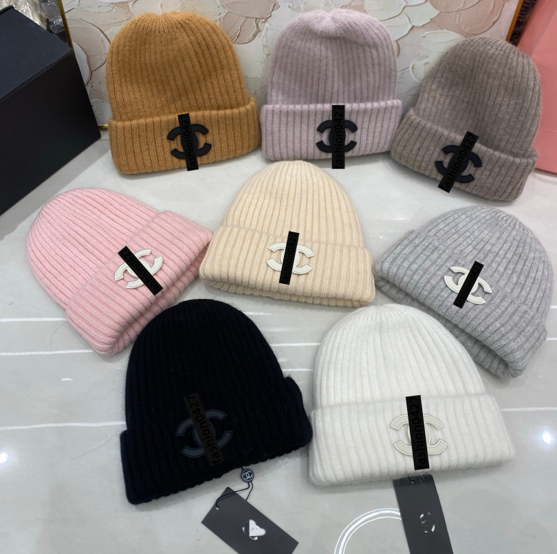 Designer style Winter Knit Beanie Cap for Women Soft Warm Solid Color Fashion Daily Hat Multiple Colors Available
