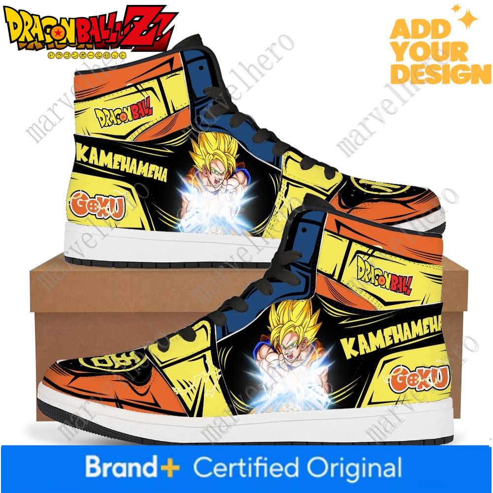 Dragon Ball Z Son Goku Super Saiyan High Top Casual Sneakers Mens Womens PU Skate Shoe Non Slip Anime Basketball Shoes Custom Couple Shoes